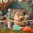 Welcome Fall Backdrop Large Size Thanksgiving Fall Party Banner Decorations Autumn Pumpkin Backdrop Banner for Thankgiving Autumn Party Supplies 70.8 x 43.3 Inch