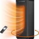 Space Heater, 65 Oscillation 1500W Electric Heater with Thermostat12H Timer 3 Modes, Tip-Over Protection, 24H Auto-Off Portable Quiet Heating Ceramic Heater With Remote for Bedroom, Office & Indoor