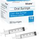 10ml for Liquid, Scientific Labs, Oral, Measurement, Individually Wrapped 50 Pack (No Needle).