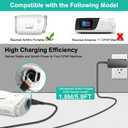 HKY Replacement Resmed AirMini 20W Power Supply 380002 24V AC Adapter for All ResMed AirMini CPAP Machines ResMed AirMini CPAP/AutoSet/AutoSet for Her CPAP Machine Power Cord Cable Wall Plug Charger