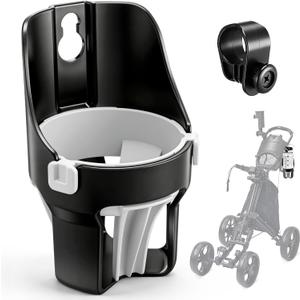 Golf Push Cart Cup Holder, Super Large Capacity, Fits Up to a 40oz Bottle, Universal Heavy Duty Golf Push Cart Accessories
