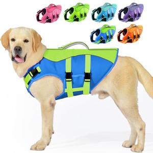 PETDSH Dog Life Jacket Small, High Flotation Dog Life Vest for Swimming Boating, Reflective Puppy Lifejacket with Superior Buoyancy and Rescue Handle, Adjustable Safety Dogs Floating Vests, Small