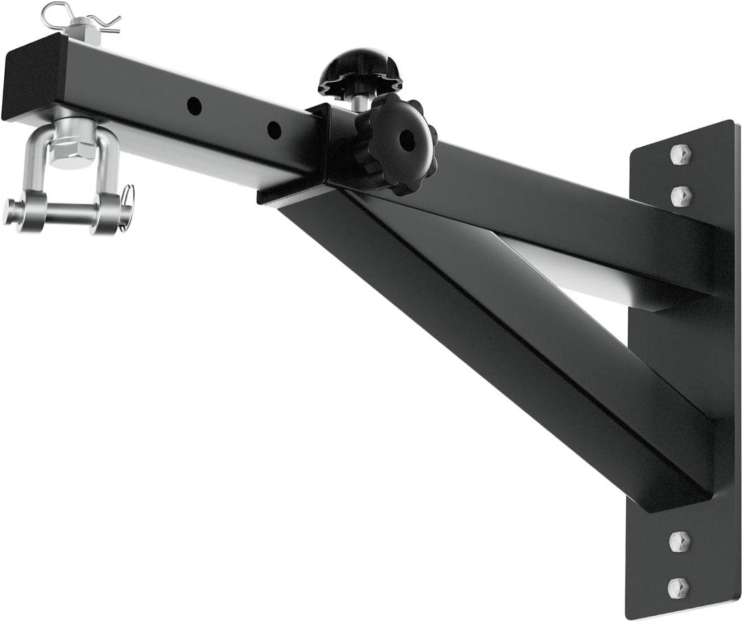 Yes4All Punching Bag Hanger, Stainless Steel Swivel Chain with 4 Snap Hooks for Heavy Bag, Gym Swing, Trapeze, and Hammock (A. Adjustable Wall Mount)