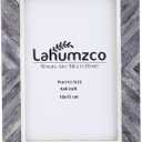 4x6 Handmade Picture Frame  Gray & White Chevron Herringbone Pattern, Boho Vintage Rustic Decor, Tabletop or Wall Mount Photo Frame, Perfect for Home, Office, or Gift