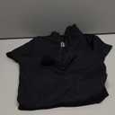 OQQ Women Rompers Ribbed Short Sleeve Zip Front Stretch Tummy Control Yoga Workout Rompers M