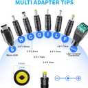SoulBay 12V Power Supply Universal AC DC Adapter Charger with Adjustable Output 5V 9V 3V 6V 4.5V 7.5V 12 Volt 1A 1.5A 2A for LED Strip Light CCTV Camera BT Speaker GPS Webcam Router, 5 FT Cord, 30W
