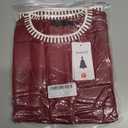 ZESICA Women's Oversized Long Sleeve Sweaters Fall Crewneck Color Block Loose Ribbed Knit Pullover Tops (Red, L)