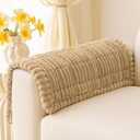 hyha Couch Covers for Dogs Washable, Non Slip Plush Dog Sofa Protectors, Fuzzy Pet Couch Covers for 3 Cushion Sofa Pet Friendly (Camel, 27.6" x 27.6")