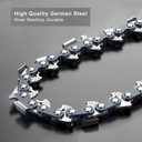 10 Inch Chainsaw Chain,3/8"LP Pitch,0.050" Gauge 40 Drive Links Fits for Remington, Worx, Craftsman and More(3chains)