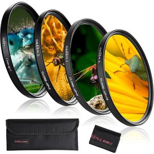 82mm Close-up Filter Set(+1,+2,+4,+10), Professional Macro Filter for Camera Lens