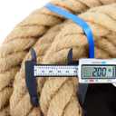 2 Inch Natural Jute Rope, 50 Feet Thick Hemp Rope, 4 Strands Twisted Manila Ropes for Docks, Nautical, Raliings, Decorating, Indoor/Outdoor Use