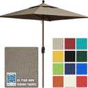 EliteShade USA 10-Year-Non-Fading 6x6Ft Square Market Patio Umbrella, UPF 50+ UV Protection Performance Sun Umbrella, Heavy Duty Commercial Grade Outdoor Table Umbrella with Crank, Windproof Vented Top for Garden, Pool, Deck and Outdoor Playsets, Taupe
