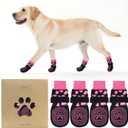 KOOLTAIL Anti Slip Dog Socks to Prevent Licking Paws,Dog Shoes for Hot Pavement & Hardwood Floors,Durable Soft Double Sided Grippy Socks for Small Medium Large Dogs, Traction Control for Senior Dogs