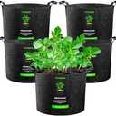 VIVOSUN 5-Pack 20 Gallon Plant Grow Bags, Heavy Duty Thickened Nonwoven Fabric Pots with Handles