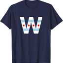 Fly the "W" Chicago City Flag - T-shirt T-Shirt,XL
