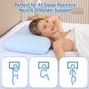 Memory Foam Pillows, Breathable Cooling Pillow, Patented Ergonomic Cervical Pillow for Neck Pain Relief, Soft Bed Pillow for Side, Back and Stomach Sleepers
