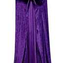 LHJ Unisex Full Length Hooded Robe Cloak Long Velvet Cape Cosplay Costume (Purple,XL)