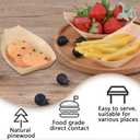 JEPELUS 100Pcs 5" Disposable Wood Boat Plates Dishes, Mini Appetizer Plates Best for Food Display, Health Friendly Wooden Sushi Boat Serving Tray, Wooden Plate Food Container for Restaurants Home