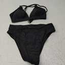 SUUKSESS Women High Waisted High Cut Bikini Set Sexy Triangle Two Piece Swimsuits M