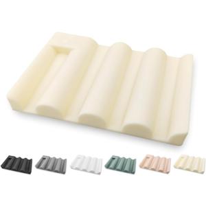 Soap Dish for Shower, Bathroom & Kitchen  Non-Slip, Self-Draining Design to Keep Soap Dry, Extend Soap Life  Easy to Clean, Compact & Durable (Beige, 1 pcs)