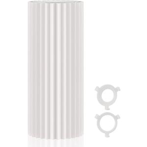Drum Lamp Shades for Floor Lamps Tall Lamp Shade for Modern, 15.7"x5.9"x5.9" Replacement Lamp Shades, Large Pleated Linen Round Lamp Shade