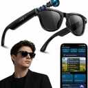 2026 AI Smart Glasses with 8MP 4K Camera, Video Recording Glasses with Photo, Real-Time Translation in 139 Languages, ChatGPT Voice Assistant, Open-Ear Bluetooth Headphones, Travel, Meetings & Vlog