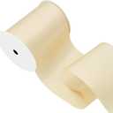 Champagne Gold Satin Ribbon 4 inch X 15 Yards Polyester Ribbon for Gift Wrapping Very Suitable for Weddings Party Hair Bow Invitation Decorations and More