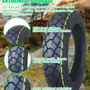 3.00-12 Dirt Bike Street Tire and Tube Set - Front or Rear Trail Off Road Dirt Bike Set - Universal Replacement 80/100-12 Tire for Dirt Pit Bike | 55J 8 P.R. | Maximum Load 480 pounds