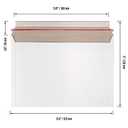 SINJEUN 100 Pack 9x 12 Inch Stay Flat Mailers, 250 gsm Self Seal White Cardboard Envelopes, Stay Flat Envelopes for Files, Photos, Pictures, Papers