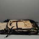 Double Pet Stroller for Medium Small Dogs and Cats with 2 Carriage, Durable Universal Wheels with Brakes Lightweight One Hand Foldale Kittens Puppies Travel Strolling Cart (Brown)