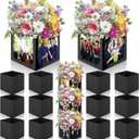 18 Pcs Graduation Photo Box Centerpieces Table Photo Display Frames for 6 x 4 Inch Pictures Graduation Party Table Decorations and Congrats Grad Gifts (Black)