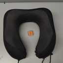 MLVOC Travel Pillow 100% Pure Memory Foam Neck Pillow, Comfortable & Breathable Cover, Machine Washable, Airplane Travel Kit with 3D Contoured Eye Masks, Earplugs, and Luxury Bag, Standard (Black)