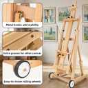 Falling in Art Studio H-Frame Easel with Tilting & Flat Position, Natural, 77 inches