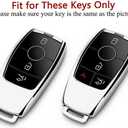 Key Fob Cover Compatible with Mercedes Benz C E S M CLS CLK GLK GLC G Class Bling Crystal Rhinestone Diamond Key Case