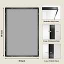 Koonmi Black Mirrors for Wall, 30x40 Inch Bathroom Mirror, Rectangular Wall Mirror for Living Room Bedroom Bathroom, Hangs Horizontally or Vertically