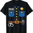 Police Uniform Officer Costume Halloween TShirt  size: 2T 