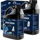Epoxy Resin 2 Gal Kit, Crystal Clear Epoxy Resin Kit, Less Bubble & Low Odor Resin Epoxy for Casting, Jewelry Making, Art Resin (1 Gallon2)