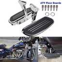 Motorcycle Passenger Floorboards - Chromed Streamline Street Glide Footboards with Mount Bracket Kits Replacement for Road King Street Glide Electra Glide Touring Models 1993-2022