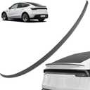 ABS Spoiler for Tesla Model Y Juniper 2025 2026 Carbon Fiber, Juniper Matte Carbon Fiber Look Trunk Lip Wing, Rear Lip Spoiler Sporty Appearance & Aerodynamic Performance, Easy Installation