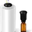 Waterless Essential Oil Diffuser Aromatherapy Scent Diffusers for Home Large Room, Bedroom, Car, Office, Desk, Battery Operated Mini Portable Air Freshener,4 Timers & 3 Mist Levels (White)