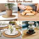 13 in Round Woven Placemats Plate Chargers Set of 10, Boho Farmhouse Rustic Woven Place Mats for Dining Table Decor, Rattan Wicker Table Mats Jute Braided Chargers for Dinner Plates