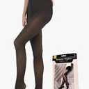 Fleece Lined Tights Women, Fake Translucent Thermal Winter Warm Fleece Tights, Sheer Thick Pantyhose Leggings for Women Black S 