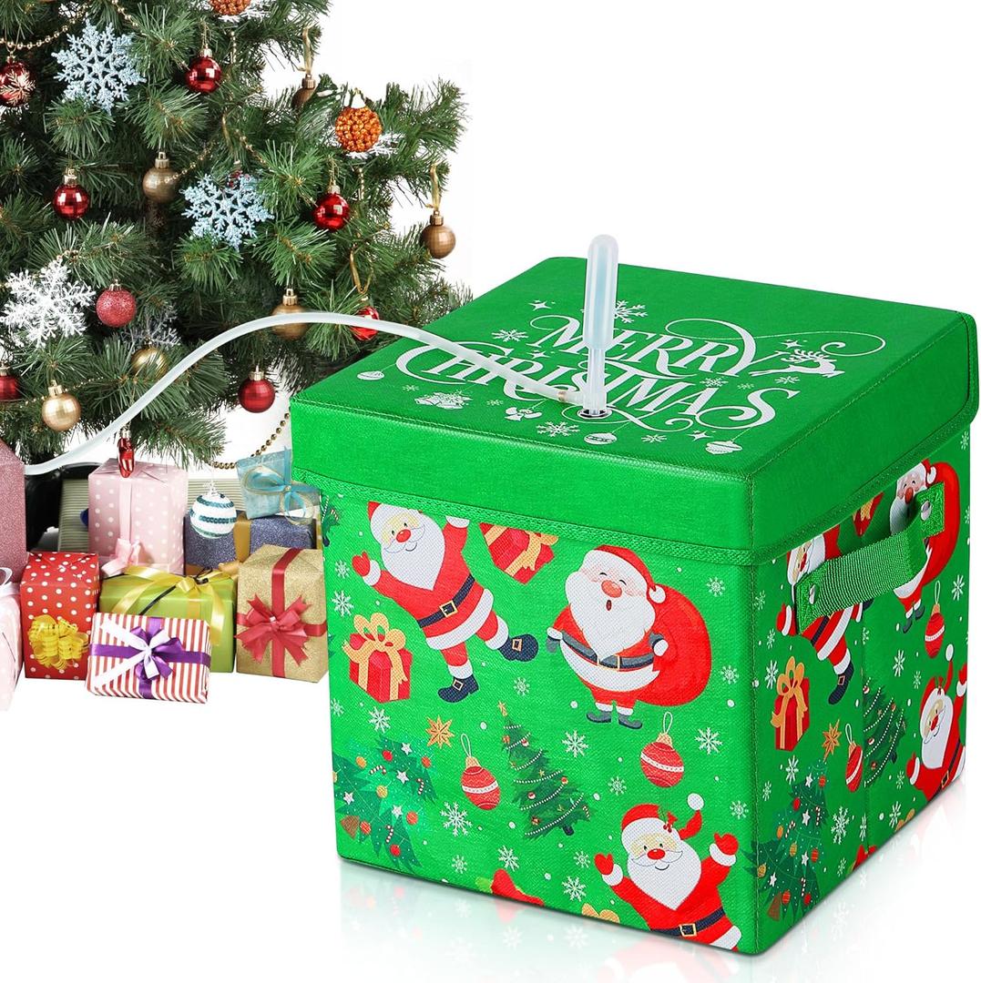 3.9 Gallon Automatic Christmas Tree Watering System Device with Check Valve Tubing, Santa's Tree Helper Gift Box for Christmas, Keep Your Christmas Tree Healthy and Green