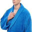 Arus Men's Shawl Collar Robe, Turkish Terry Cotton Bathrobe with Regular and Full Length Options (XXL)