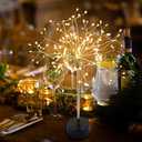 Chims Firework Centerpiece Lights,120 LED Fairy Light Banquet Table Centerpiece Lighting Decoration Star Pyrotechnics, Battery Operated Spirit Tree with Remote, for Dinner Indoor Christmas Party Decor