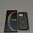 TORRAS Magnetic Ostand for iPhone 15 Pro Max Case, Military Grade Drop Tested, Compatible with MagSafe, Built in Kickstand, Translucent Slim Back Soft Edge 6.7 inch 2023, Frost Black