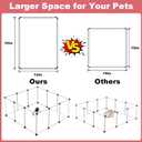 VISCOO 12 Panels Transparent Small Animals Playpen,48" x 24" x 16" Portable Pet Playpen,Plastic Enclosure,Puppy Play Pen for Indoors Outdoor Pet Fence for Guinea Pigs,Bunny,Ferrets,Hamsters,Hedgehogs