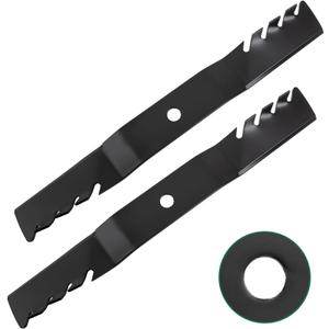 Belleone UC22008 Mower Blade Compatible with John Dee re 42" Mower Deck, Fit for John Dee re X350 X354 X370 Z335E Z335M Z345M Z345R, Replace M170642, 2 Pack