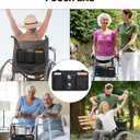 ZHCHG Wheelchair Side Bag with Cup Holder, Wheelchair Armrest Pouch Accessories for Walker, Rollator, Electric Scooter Wheelchairs, Ideal Gift for Mother's Day & Father's Day