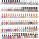 24 Inch Clear Nail Polish Wall Rack with Removable End Caps Set of 6, Acrylic Nail Polish Organizer Wall Mounted,Nail Polish Sorage Shelves for 150 Bottles (24 Inch)